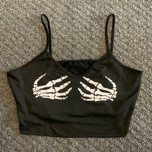 Skeleton Crop Top